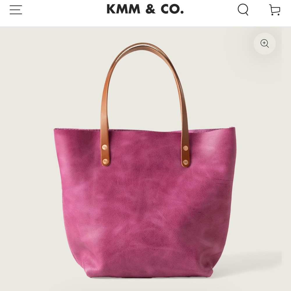 KMM & Co Pink leather tote‎